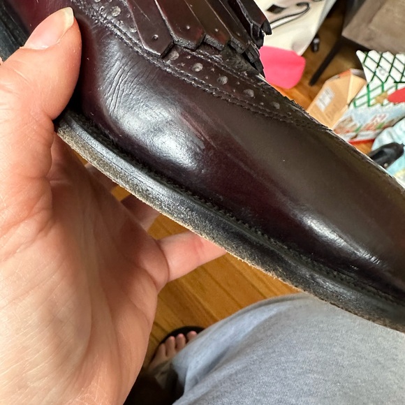Florsheim Comfort Tech Men's Burgundy Wingtip Loafer Tassel  Almond Toe … - Picture 15 of 16